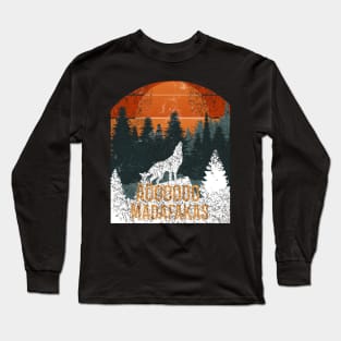 Vintage Wolf Aooo Madafakas - Easily Distracted By Wolves Long Sleeve T-Shirt